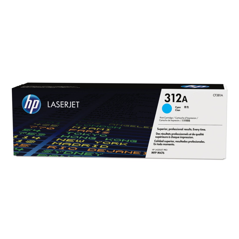 Cartucho de toner original HP 312A Cyan (CF381A) para impressões