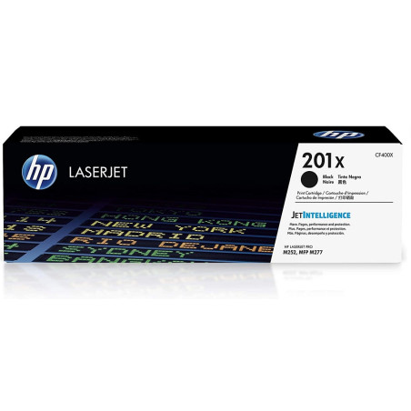 Toner HP 201X Preto CF400X - 2.800 páginas A4 (5% cobertura)