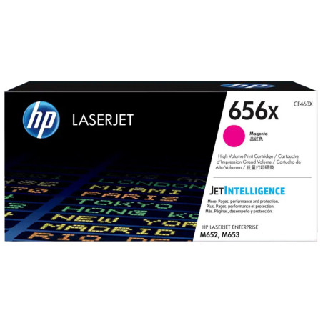 Cartucho de toner HP CF463X (656X) Magenta com rendimento
