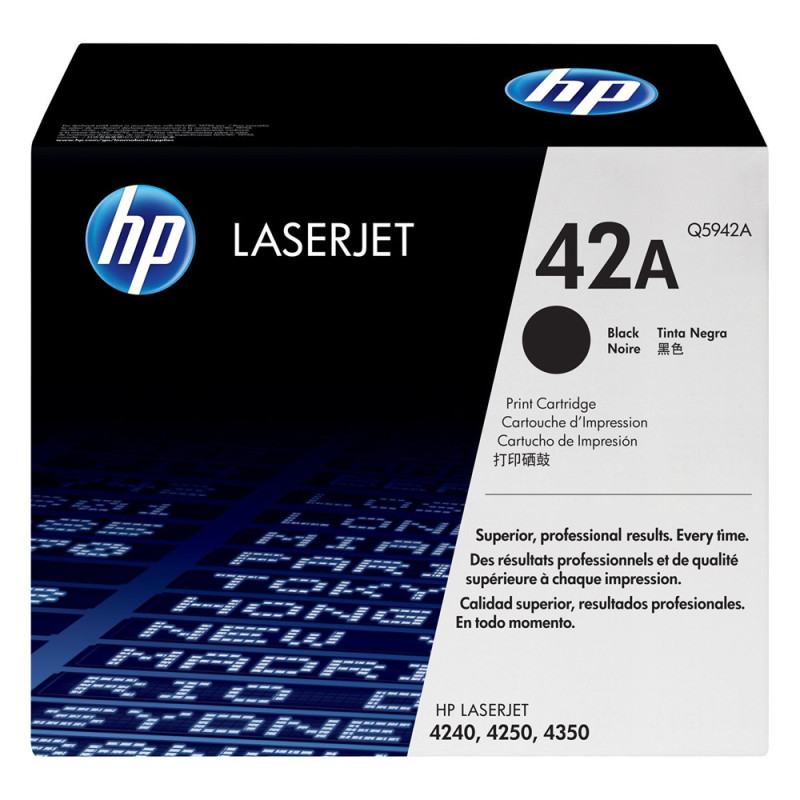 Tóner HP 42A Negro Q5942A - 10.000 páginas, LaserJet