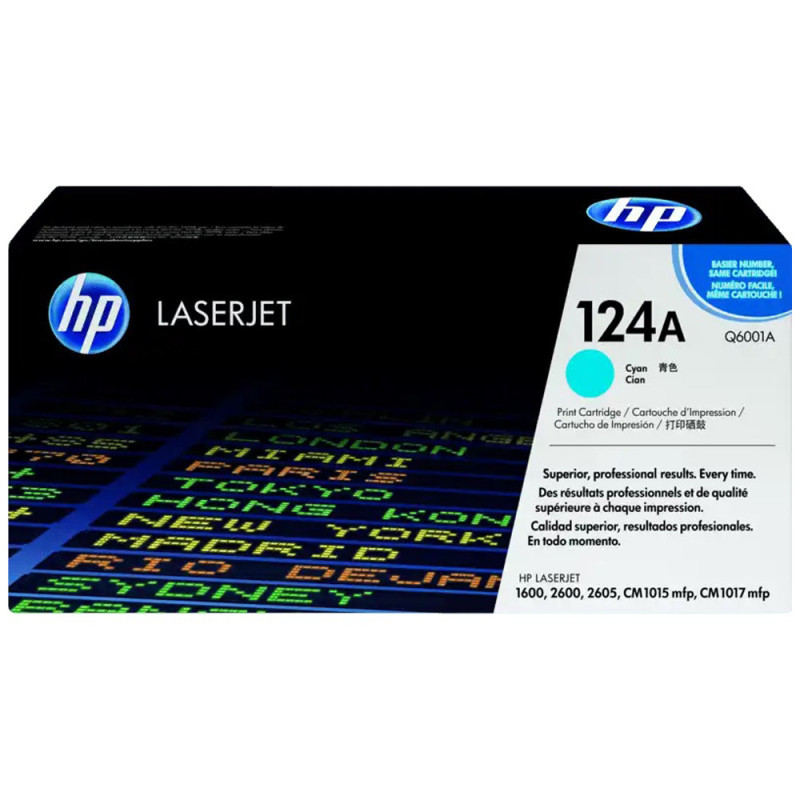 Toner HP 124A Cyan Q6001A - Rendimento 2.000 páginas