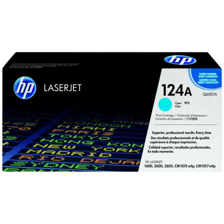 Toner HP 124A Cyan Q6001A - Rendimento 2.000 páginas