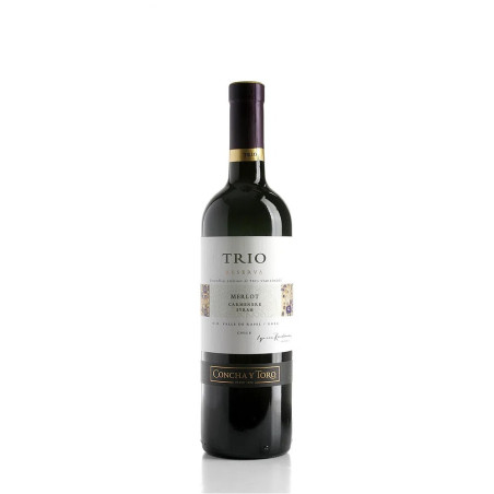 Vinho Trio Merlot 750ML - fruta madura e taninos leves
