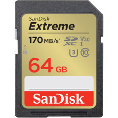 Cartão de Memória SanDisk Extreme 64GB 170 MB/s Class 10...