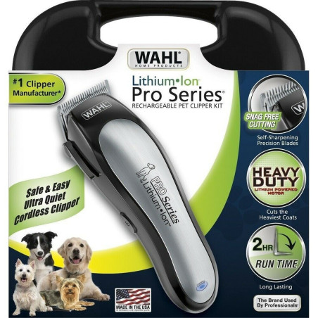 Wahl Profissional Pet Aparador Recarregável com Acessórios Cães e Gatos - 09766-016CH