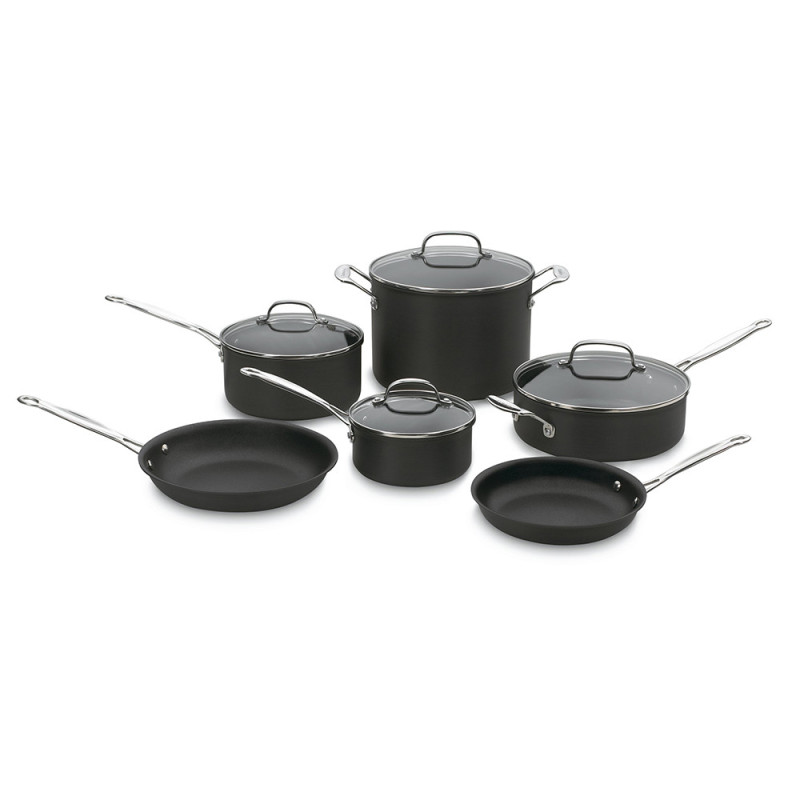 Conjunto 10 piezas - Juego de Ollas Cuisinart 66-10 Negro