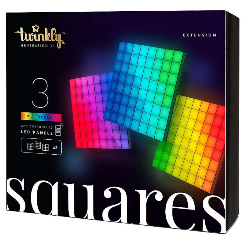 Luzes Twinkly Squares 64 RGB Pixels Wi-Fi/Bluetooth/IP20 USB - TWQ064STW-03-BAD