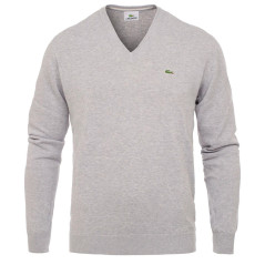 Lacoste Men's Sweater AH8591-V35 003 - V-Neck, Argent