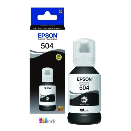 Frasco de Tinta Epson T504120-AL 127ML - Preto