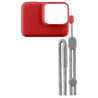 Case de Silicone GoPro com Cordão Ajustável para HERO5 /6/7 - Vermelho ACSST-005