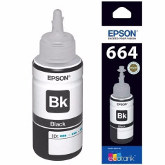 Frasco de tinta Epson T664120 70ML Negro - Rinde 4.000