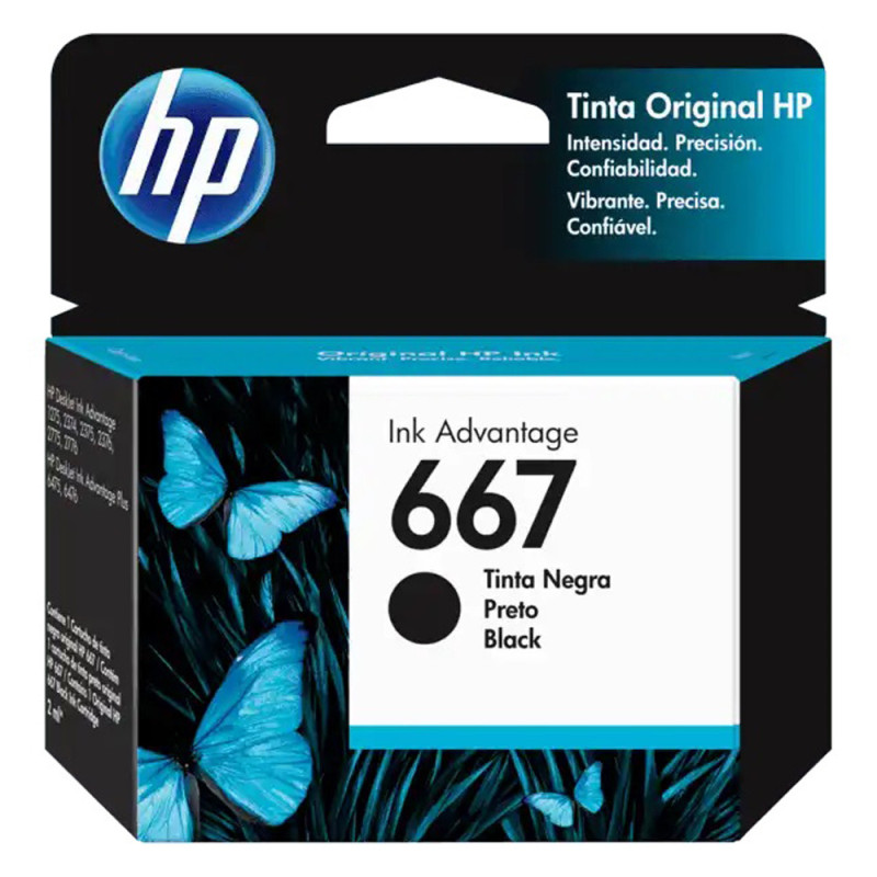 Reliable original HP 667 black ink cartridge 3YM79AL