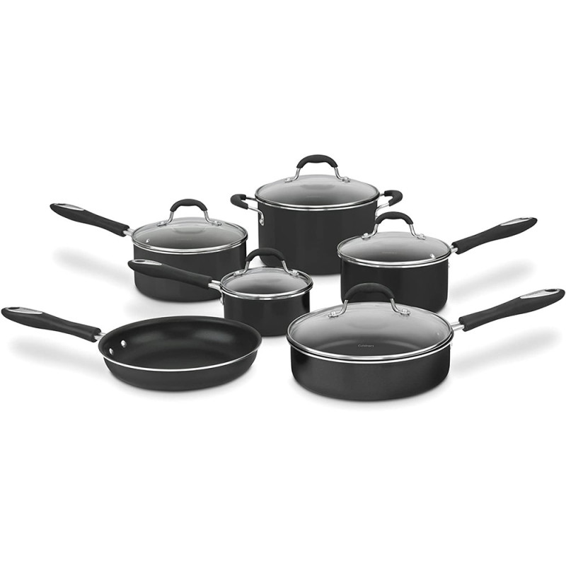 Jogo De Panelas Cuisinart 55-11BK Preto - 11 Peças