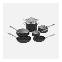 Jogo de Panelas Cuisinart DSA-11 Antiaderente Preto - 11...