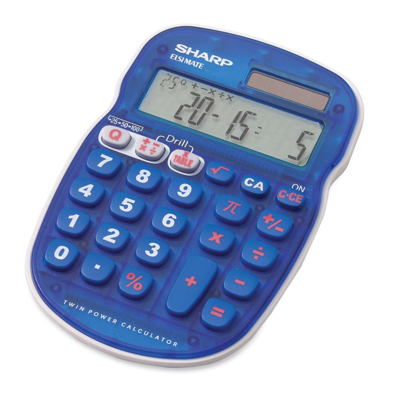 Blue Sharp EL-S25BBL 10-Digit Calculator with 10-Digit Display