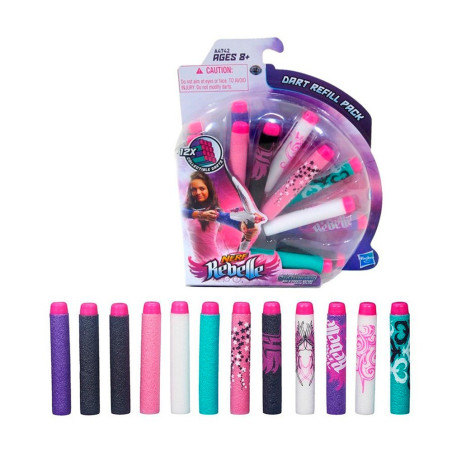 Dardos Nerf Rebelle Hasbro A4742 Refil 12 – Paquete