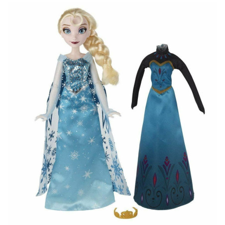Muñeca Frozen Elsa Hasbro B5170 - 2 vestidos, 32 cm