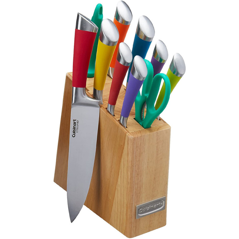 Jogo De Facas Com Faqueiro Cuisinart C77SS-11P Coloridas - 11 Peças