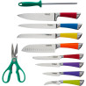 Jogo De Facas Com Faqueiro Cuisinart C77SS-11P Coloridas - 11 Peças