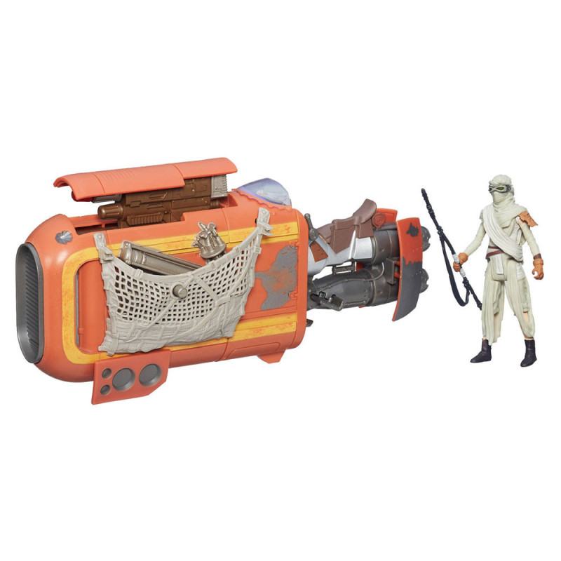 Nave e Boneco Hasbro Star Wars B3676 Rey Speeder Jakku