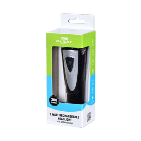 Luz Dianteira Para Bicicleta Dlight CG-124P USB