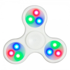 Ttec White Fidget Spinner Anti-Stress LED - 3-Arm Design