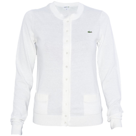 Cardigan Lacoste Feminina AF1069-70V 040  Farine