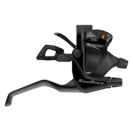 Câmbio Sunrace M500 3x8 - Push-Pull, Display e Cabo Galvanizado