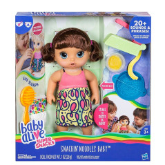 Boneca Hasbro Baby Alive Come Espaguete Morena C0963