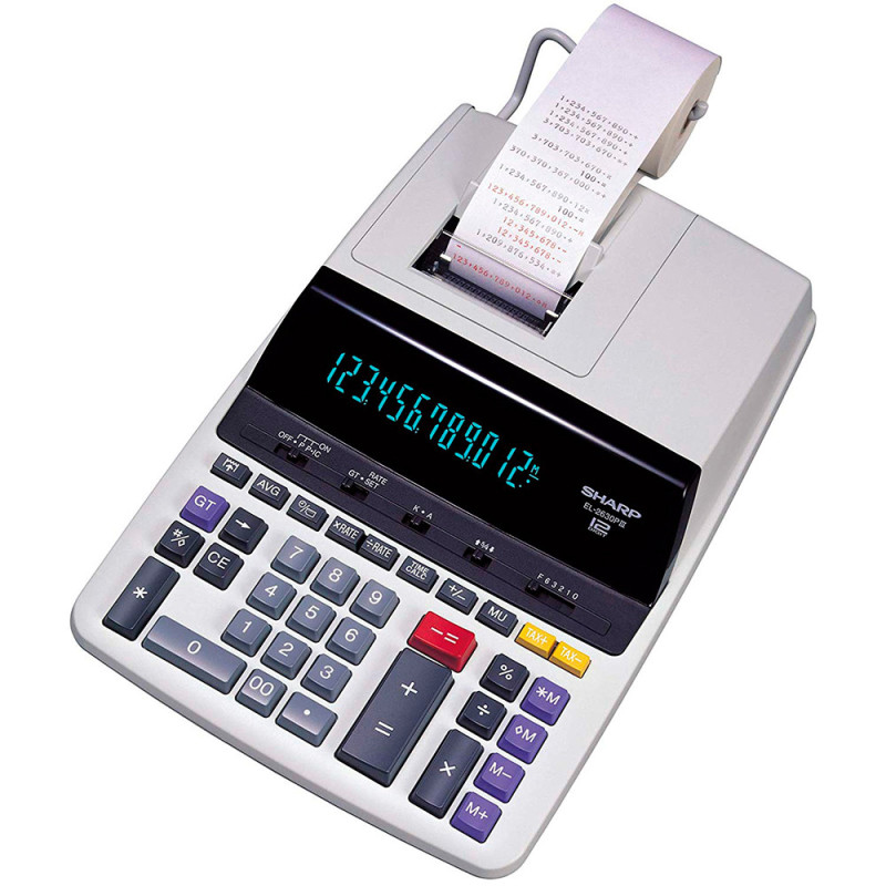 Calculadora Com Impressora Sharp EL-2630PIII  12 Dígitos 110V Branco
