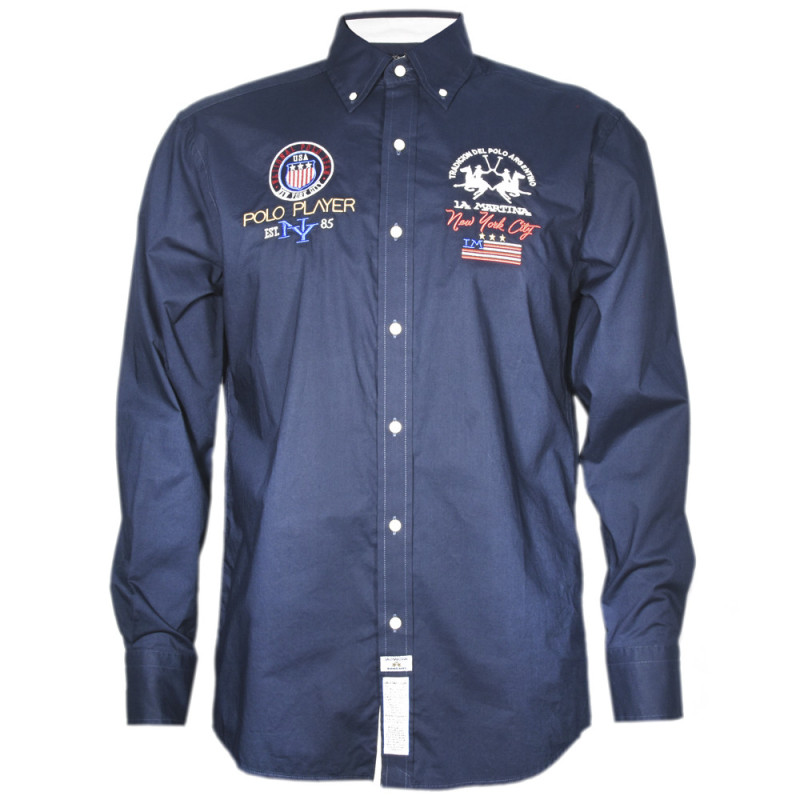 Camisa La Martina Masculino EQ.JMC315 05 - Marinho