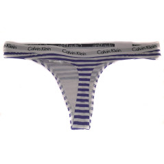 CALVIN KLEIN CALCINHA F D1617-125-S BRANCA C/ LISTRA AZUL