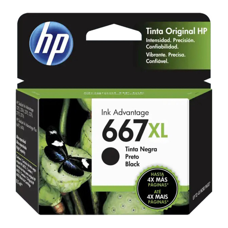 Cartucho HP 667XL Preto - 3YM81AL