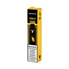 Vape Descartável Ignite V15 1500 Puffs Banana Ice - 5% Nicotina 850 mAh