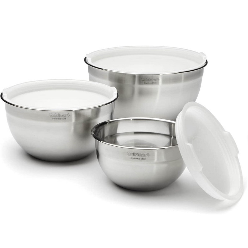 Tigelas com Tampas Cuisinart CTG-00-SMB Inox 1.5 L/3L/5 L - 3 Peças
