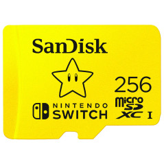 Cartão de Memória SanDisk Micro SDXC Com Licença para Nintendo Switch 256GB - SDSQXAO-256G-GNCZN