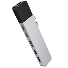 Hub Targus GN28N-SIL-GL HyperDrive NET 6-in-2 USB-C - Prata