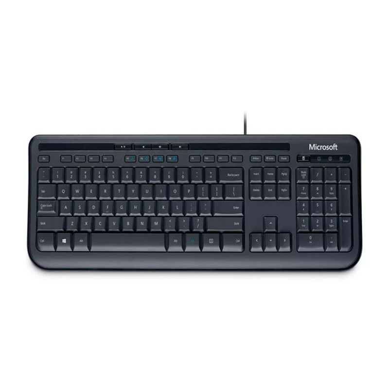 Teclado Microsoft 600 USB Inglês Preto - ANB-00001