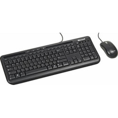 Teclado Com Mouse Microsoft 600 USB Inglês Preto - APB-00001