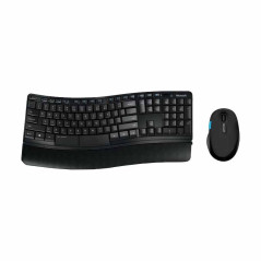 Teclado Com Mouse Microsoft Sculpt Comfort Wireless Inglês Preto - L3V-00001