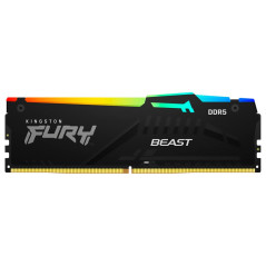 Memória RAM Kingston DDR5 16GB 6400MHz Black RGB Fury Beast – KF564C32BBEA-16