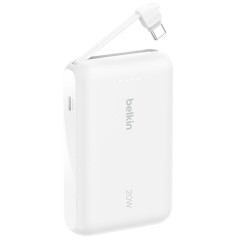 Carregador Portátil Belkin BoostCharge 10.000 mAh Cabo Integrado USB-C Branco - BPB021FQWH