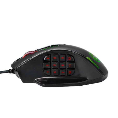 Mouse Gamer USB Redragon Impact M908 12.400 DPI RGB - Preto