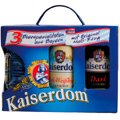 Cerveja Kaiserdom Pack X3 Mix 1L com Copo