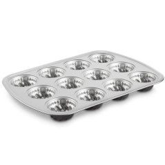 Forma Assadeira Antiaderente Cuisinart AMB-12MBNT Classic Mini Bolo Bundt 12 Xicaras