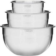 Tigelas de Mistura Cuisinart CTG-00-SMBSB Aço Inoxidável Preto - 3 Peças