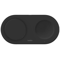 Carregador Magnético Wireless Belkin WIZ021VFBK 2-IN-1 15W Boostcharge Qi2 Magsafe - Preto