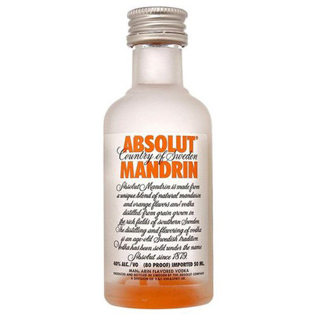 Vodka Absolut Mini Mandrin 50 ML - 7312040050505